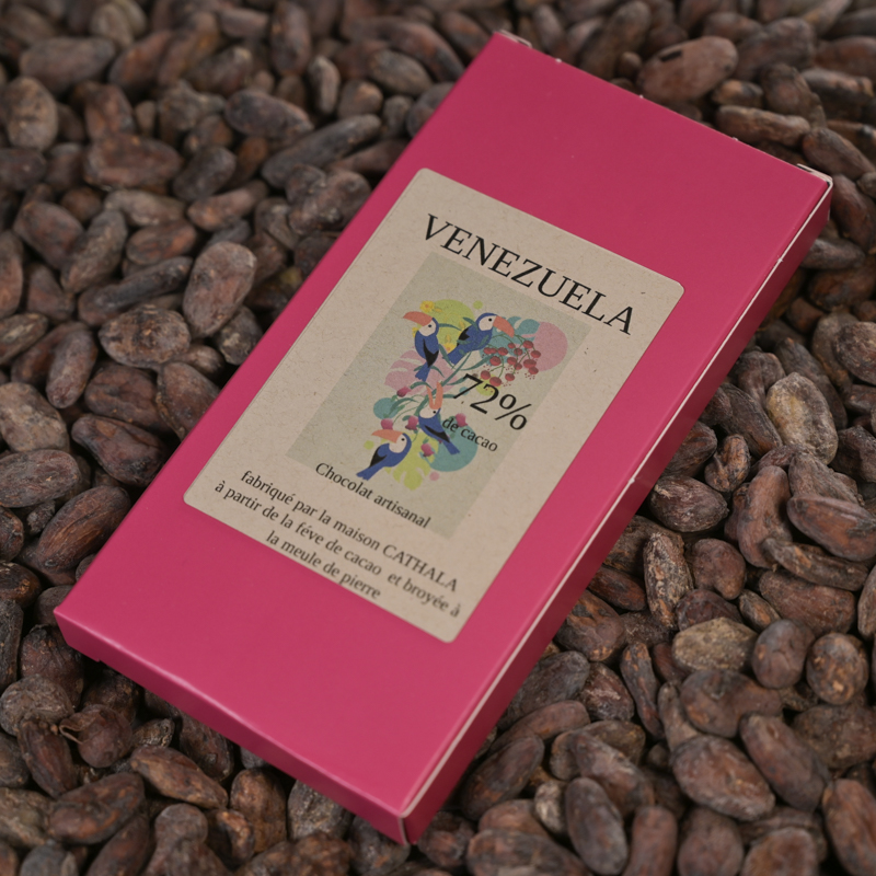 illustration pour le produit Venezuela - Tablette de chocolat noir : cacao 72% minimum